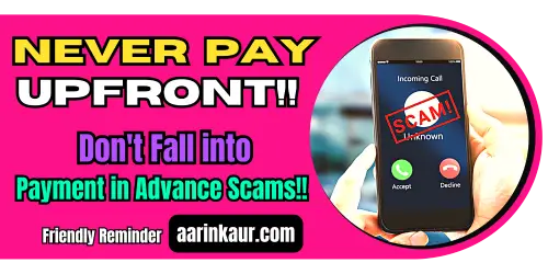 Banner image of Alert and Notice Mentioned Never Pay Upfront. Do not Fall into  Payment in Advance Scams in Mumbai. Also, call our dedicated customer care line or any of our social media links to verify and pay only post verifying and meeting the Girl.